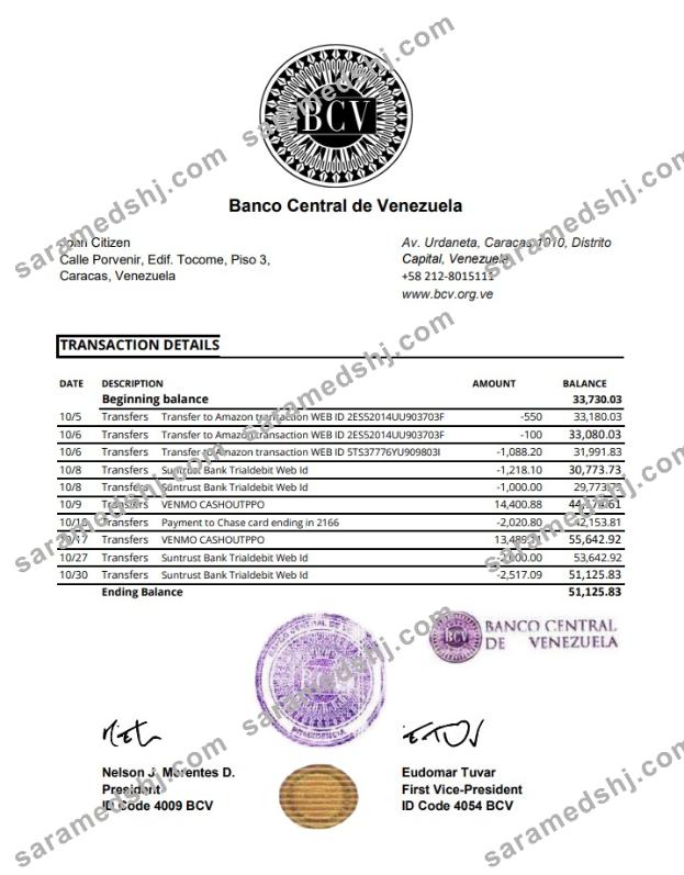 Venezuela Banco Central de Venezuela excel pdf